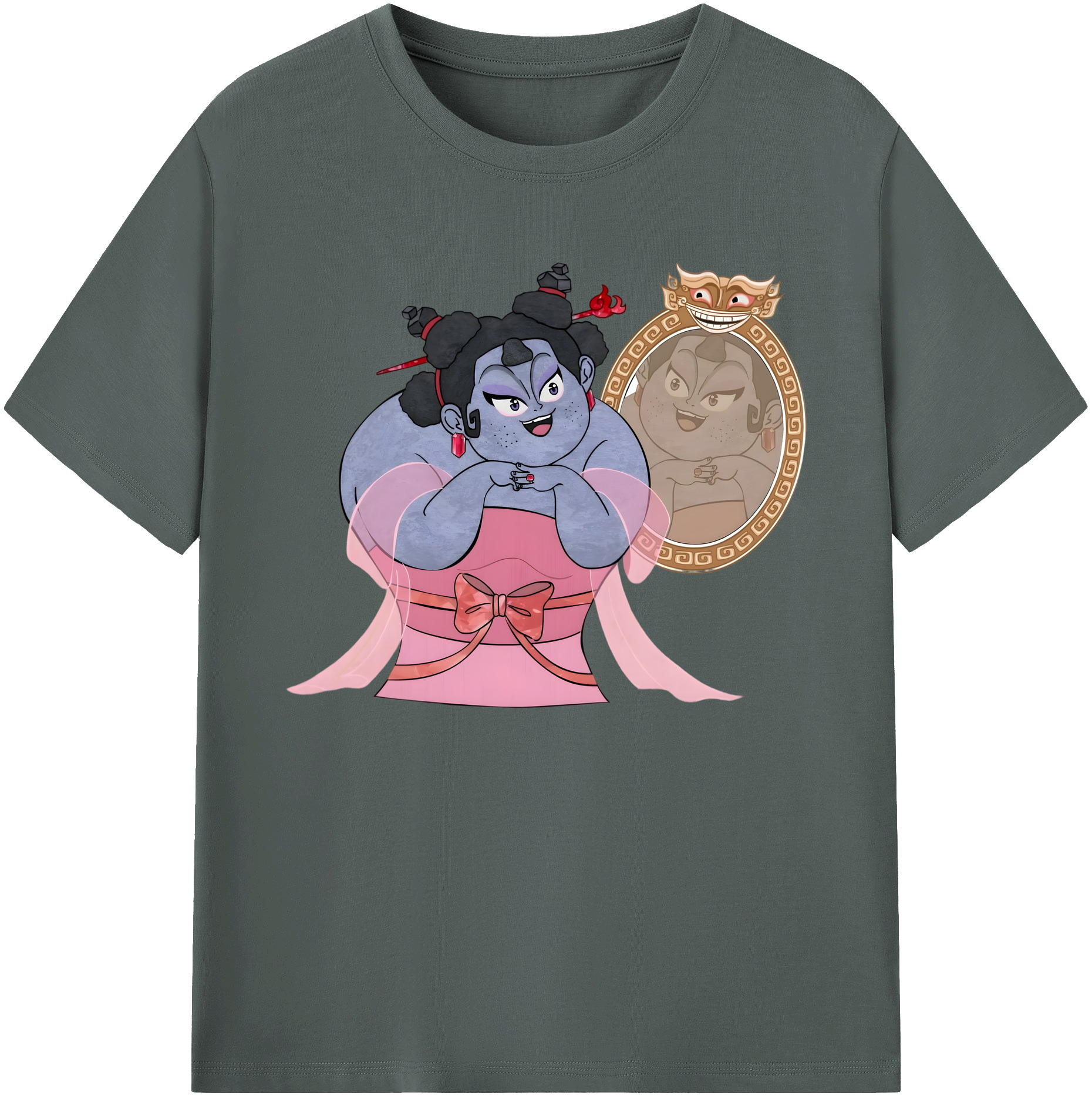（画像用） Ne Zha 2 ナタ 魔童の大暴れ 綿100％ メンズ半袖Tシャツ｜肌触りやわらか＆通気性